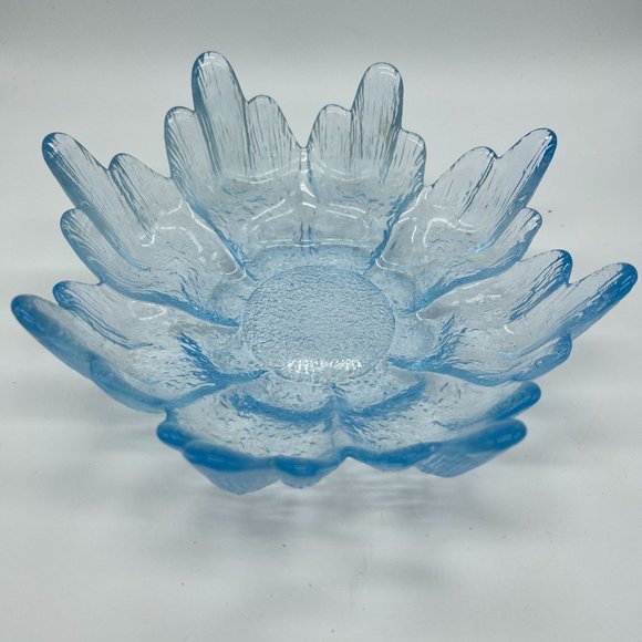 Viking Other - VTG 1960s Viking Glass Stockholm Lotus Bowl RARE Light Blue by Wayne Husted 9"